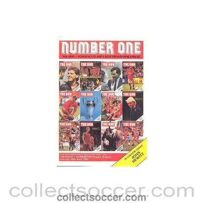 1985 - Aberdeen v Dumbarton official programme 20/04/1985 - Collect Soccer