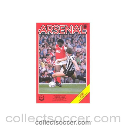 1985 - Arsenal v Aston Villa official programme 05/10/1985 Canon League