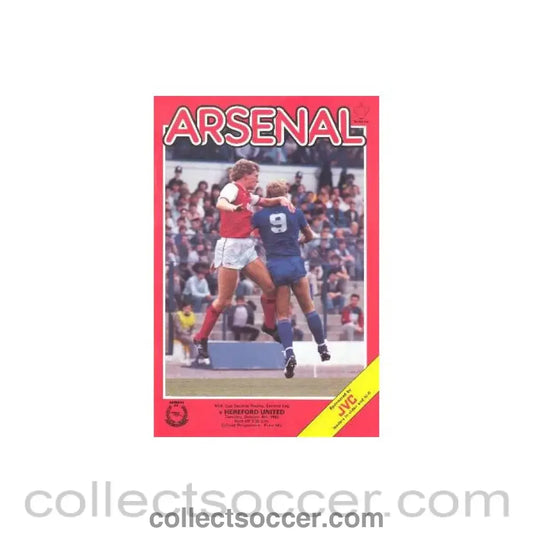 1985 - Arsenal v Hereford United official programme 08/10/1985 Milk Cup