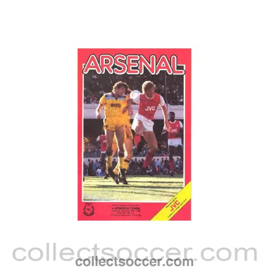 1985 - Arsenal v Ipswich Town official programme 19/10/1985 Canon League