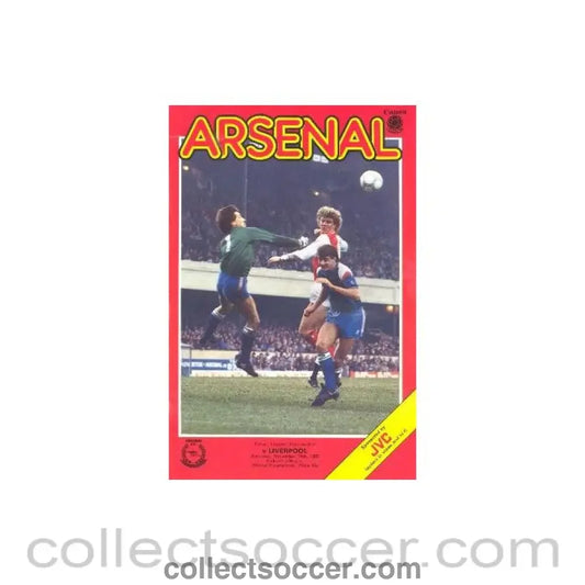 1985 - Arsenal v Liverpool official programme 14/12/1985 Canon League