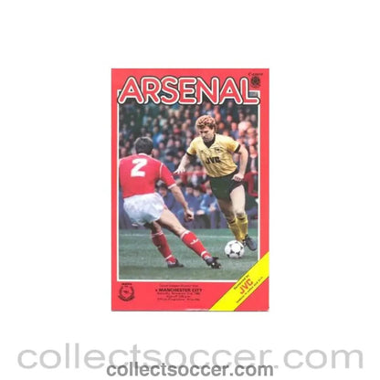 1985 - Arsenal v Manchester City official programme 02/11/1985 Canon League - Collect Soccer