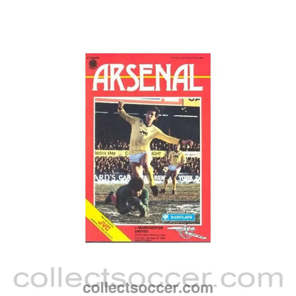 1985 - Arsenal v Manchester United official programme 23/02/1985 Canon League