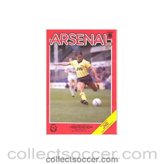1985 - Arsenal v Manchester United official programme 24/08/1985 Canon League