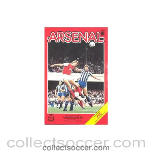 1985 - Arsenal v Newcastle United official programme 28/09/1985 Canon League