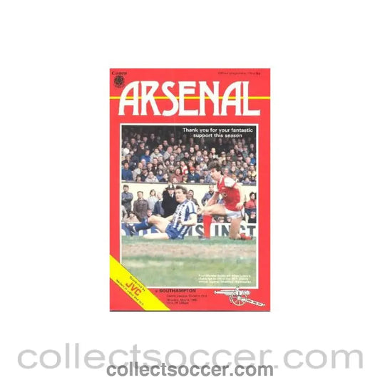 1985 - Arsenal v Southampton official programme 06/05/1985 Canon League