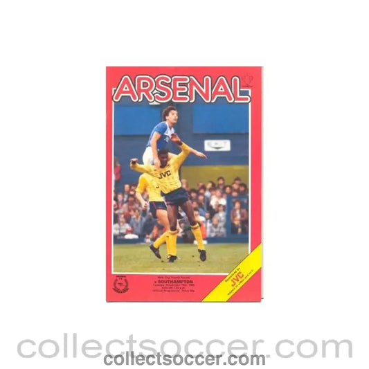 1985 - Arsenal v Southampton official programme 19/11/1985 Milk Cup