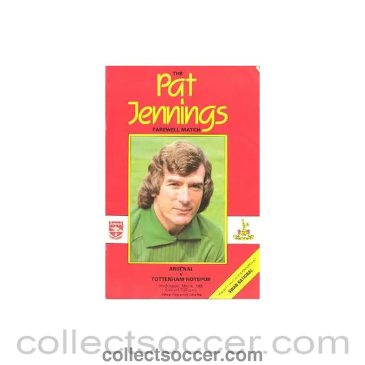 1985 - Arsenal v Tottenham Hotspur official programme 08/05/1985 Pat Jennings Farewell Match