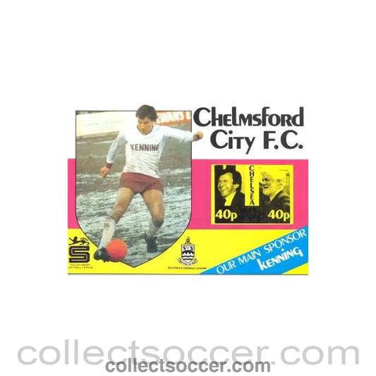 1985 - Chelmsford vChelsea official programme Season 1985-1986