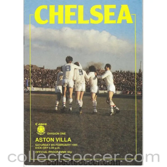 1985 - Chelsea v Aston Villa 9/2/1985 Postponed Official Programme - Collect Soccer