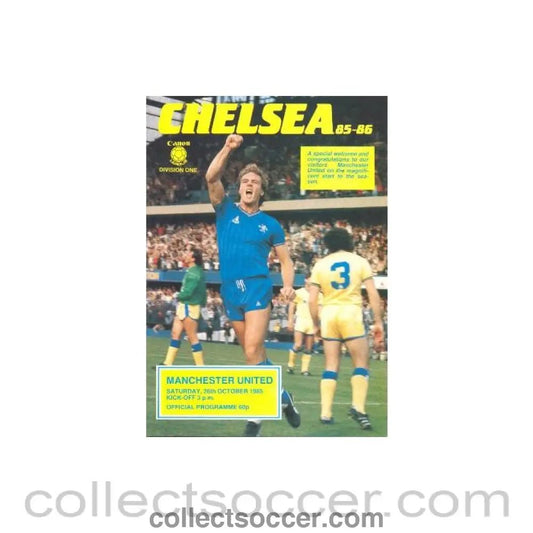 1985 - Chelsea v Manchester United official programme 26/10/1985 - Collect Soccer