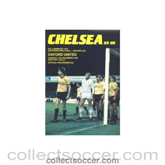 1985 - Chelsea v Oxford United official programme 17/12/1985 - Collect Soccer