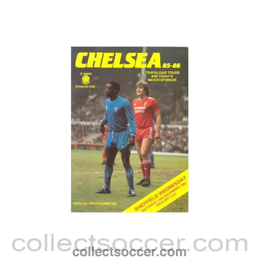 1985 - Chelsea v Sheffield Wednesday official programme 14/12/1985