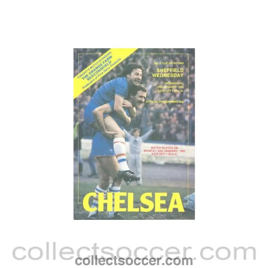 1985 - Chelsea v Sheffield Wednesday official programme 16/01/1985 - Collect Soccer