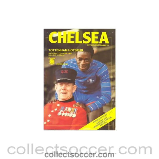 1985 - Chelsea v Tottenham Hotspur official programme 27/04/1985
