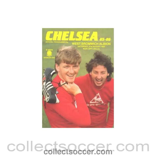 1985 - Chelsea v West Bromwich Albion official programme 31/08/1985 - Collect Soccer