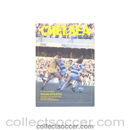 1985 - Chelsea v Wigan Athletic official programme 05/01/1985, - Collect Soccer