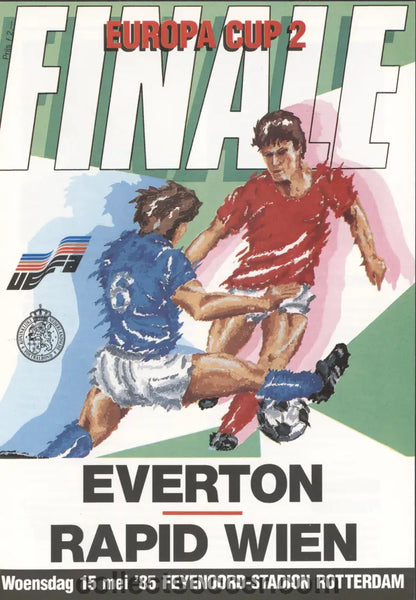 1985 Cup Winners Cup Final Official Programme Everton v Rapid Vienna