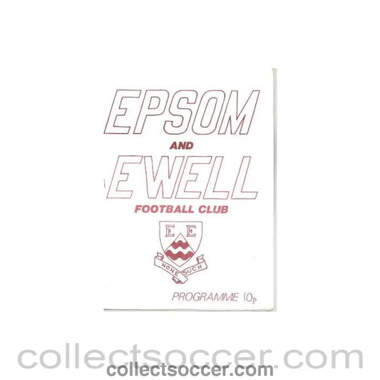 1985 - Epsom and Ewell vChelsea XI official programme 03/08/1985
