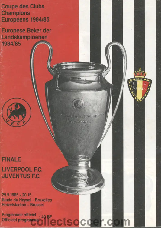 1985 European Cup Final Liverpool v Juventus official programme