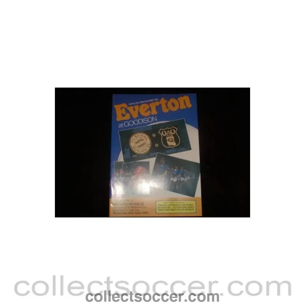 1985 - Everton v Bayern Munich official programme 24/04/1985 - Collect Soccer