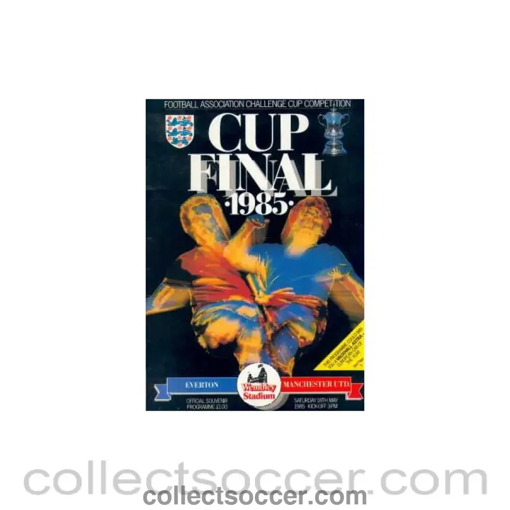 1985 FA Cup Final Programme Everton v Manchester United