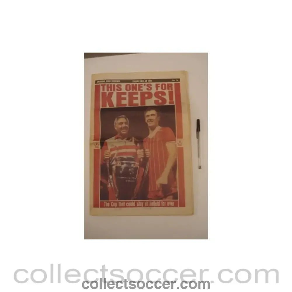 1985 - Liverpool Echo newspaper of 28/05/1985 - Collect Soccer