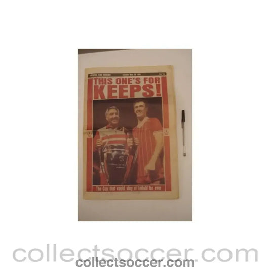 1985 - Liverpool Echo newspaper of 28/05/1985