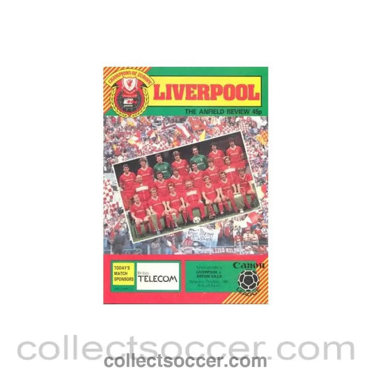 1985 - Liverpool v Aston Villa official programme 11/05/1985 - Collect Soccer