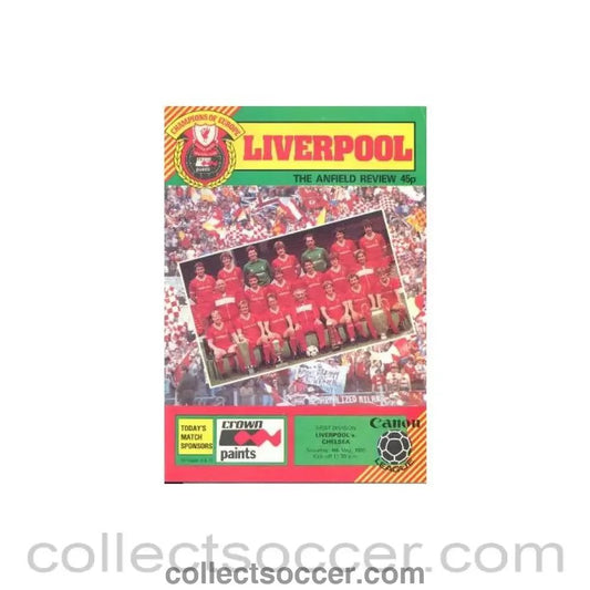 1985 - Liverpool v Chelsea official programme 04/05/1985 - Collect Soccer