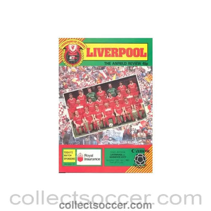 1985 - Liverpool v Norwich City official programme 19/01/1985 - Collect Soccer