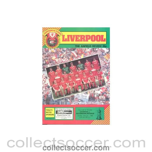 1985 - Liverpool v Tottenham Hotspur official programme 27/01/1985 - Collect Soccer