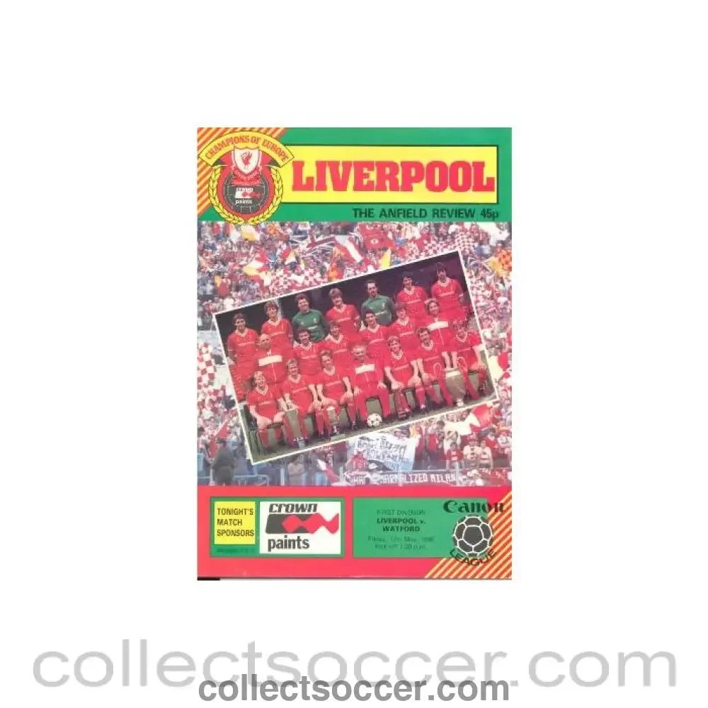 1985 - Liverpool v Watford official programme 17/05/1985 - Collect Soccer