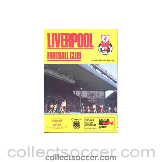 1985 - Liverpool vChelsea official programme 30/11/1985 Canon League