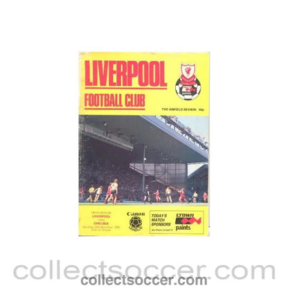 1985 - Liverpool vChelsea official programme 30/11/1985 Canon League, reduced price - Collect Soccer