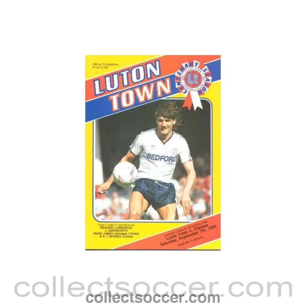 1985 - Luton Town v Chelsea official programme 07/09/1985 - Collect Soccer