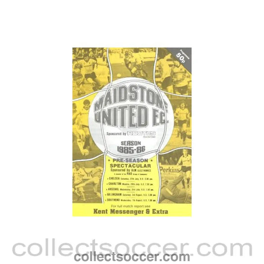 1985 - Maidstone vChelsea official programme 27/07/1985