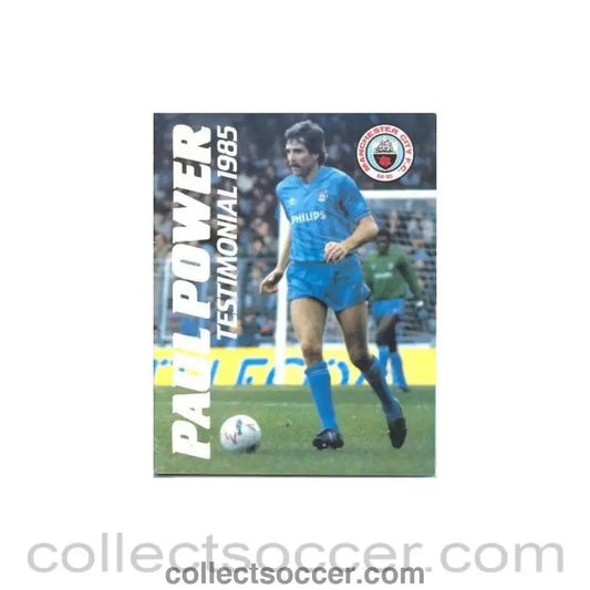 1985 - Manchester City official programme of Paul Power Testimonial Match 1985 - Collect Soccer