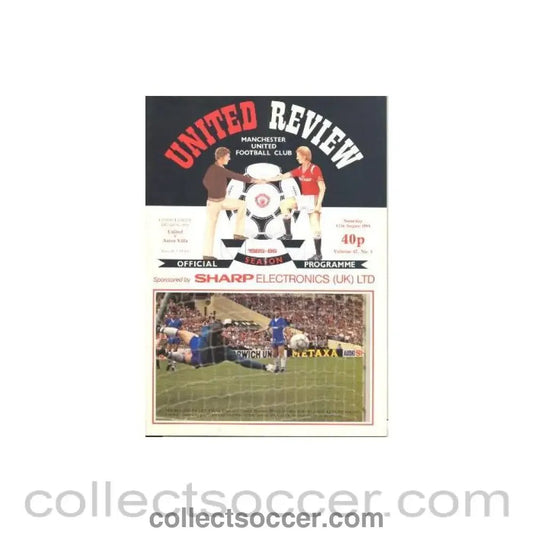 1985 - Manchester United v Aston Villa official programme 17/08/1985 - Collect Soccer