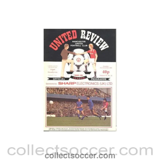 1985 - Manchester United v Coventry City official programme 02/11/1985 - Collect Soccer