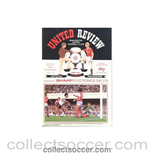 1985 - Manchester United v Newcastle United official programme 04/09/1985 - Collect Soccer