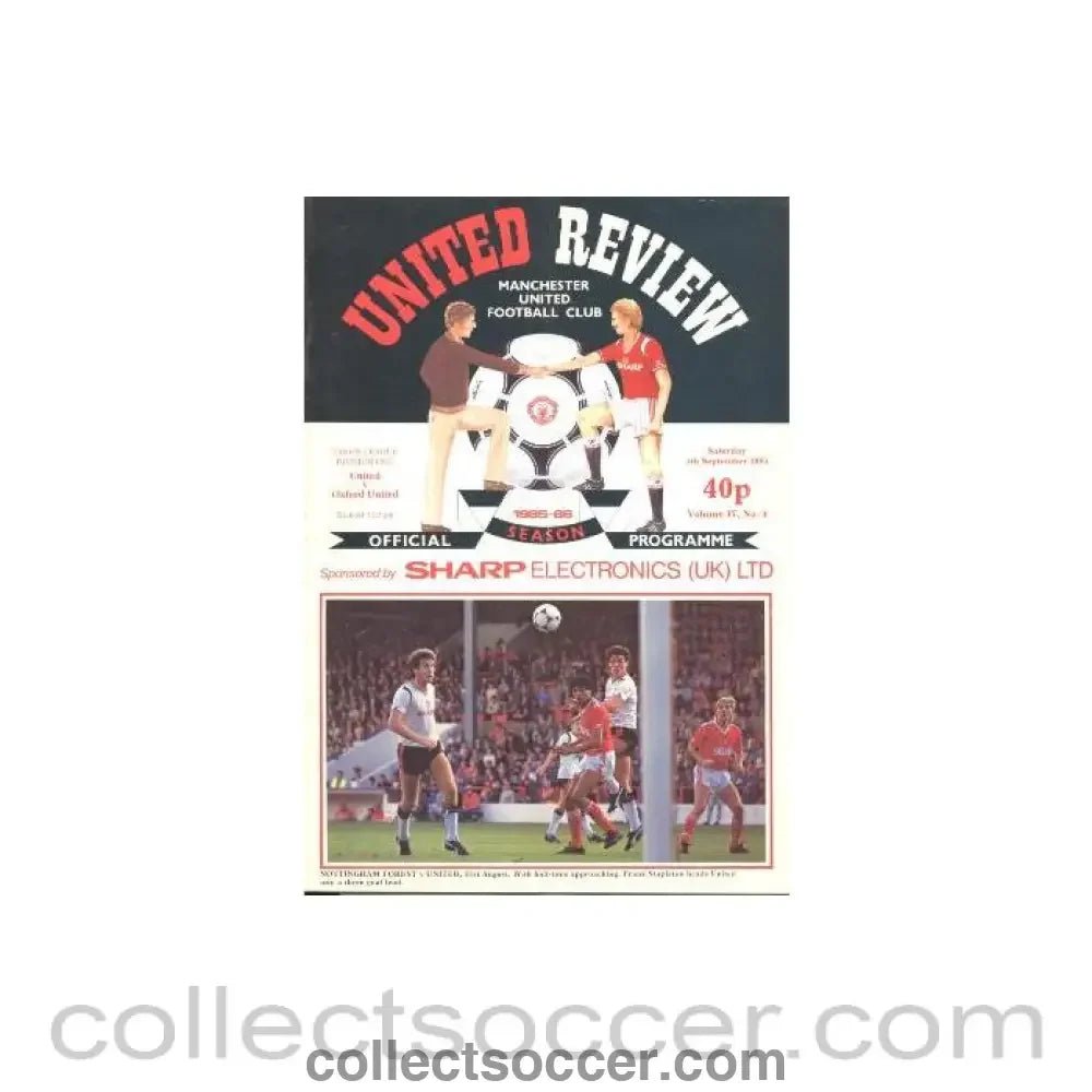 1985 - Manchester United v Oxford United official programme 07/09/1985 - Collect Soccer