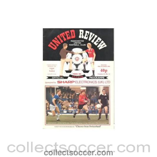 1985 - Manchester United v Watford official programme 30/11/1985 - Collect Soccer