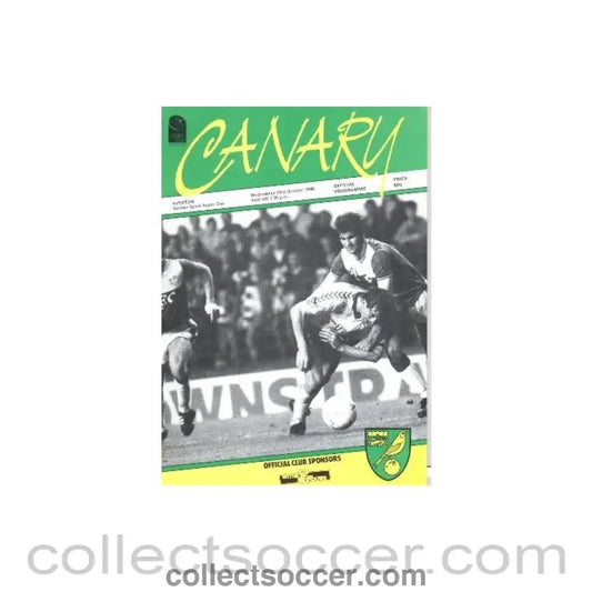 1985 - Norwich City v Everton official programme 23/10/1985 Screen Sport Super Cup - Collect Soccer
