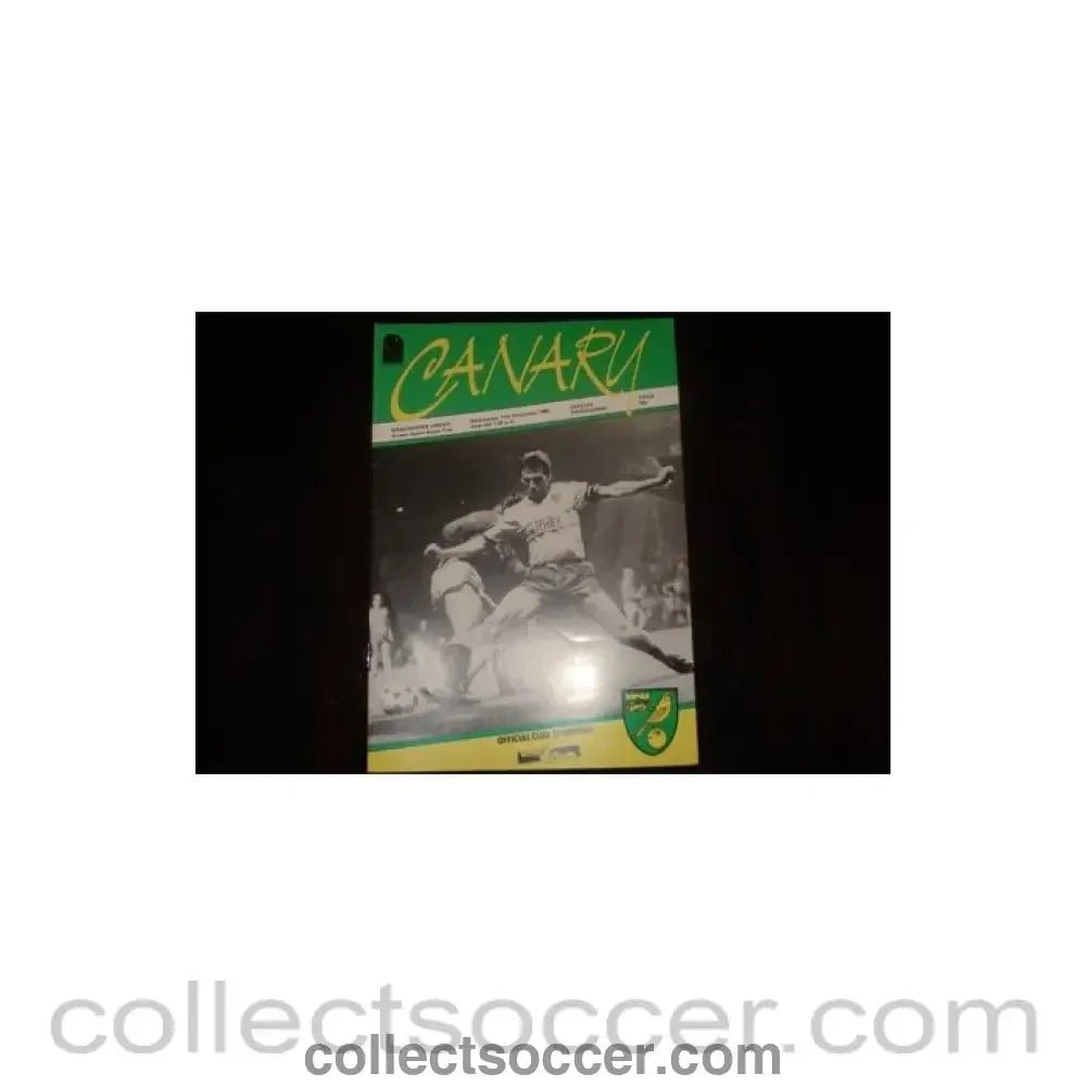 1985 - Norwich City v Manchester United official programme 11/12/1985 Screen Sport Super Cup - Collect Soccer