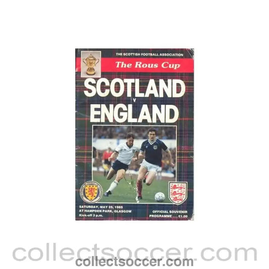 1985 Scotland v England official programme 25/05/1985 - Collect Soccer