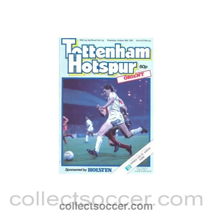 1985 - Tottenham Hotspur v Leyton Orient official programme 30/10/1985 Milk Cup - Collect Soccer