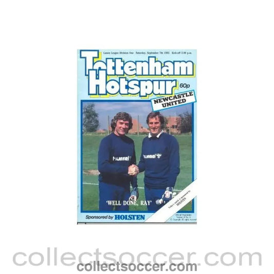 1985 - Tottenham Hotspur v Newcastle United official programme 07/09/1985 Canon League - Collect Soccer
