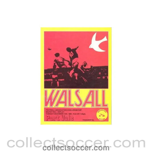 1985 - Walsall v Port Vale official programme 10/12/1985 - Collect Soccer