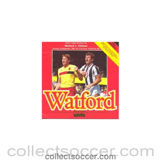 1985 - Watford vChelsea official programme 28/09/1985